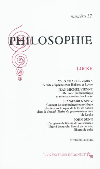 Philosophie, n° 37. Locke