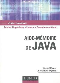 Aide-mémoire de Java : écoles d'ingénieurs, licence, formation continue