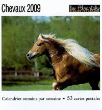 Chevaux 2009 : calendrier semaine par semaine : 53 cartes postales