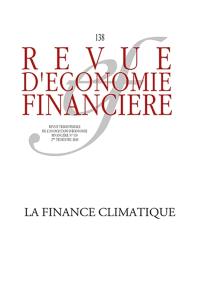 Revue d'économie financière, n° 138. Finance climatique