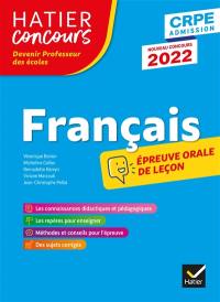 Français : épreuve orale de leçon : CRPE admission, nouveau concours 2022