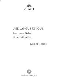 Rousseau-Babel : sur la civilisation