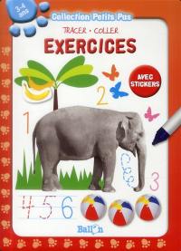Tracer, coller : exercices, 3-4 ans : les chiffres