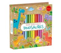 Dessine, colorie et colle les dinosaures