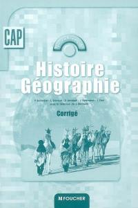 Histoire géographie, CAP : corrigé