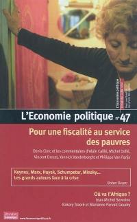 Economie politique (L'), n° 47. Pour une fiscalité au service des pauvres
