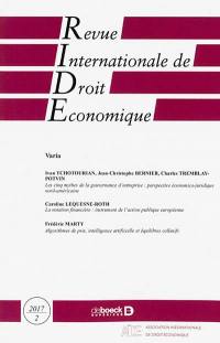 Revue internationale de droit économique, n° 2 (2017)