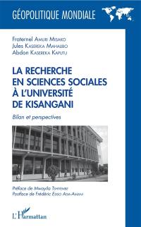 La recherche en sciences sociales à l'Université de Kisangani : bilan et perspectives