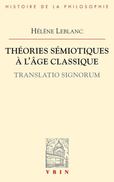Théories sémiotiques à l'âge classique : translatio signorum