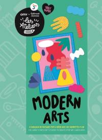 Modern arts : 8 tableaux de paysages pop à créer avec des gommettes fluo. Modern arts : use large fluorescent stickers to create 8 pop art landscapes