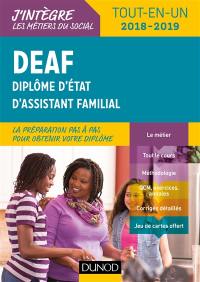DEAF, diplôme d'Etat d'assistant familial : tout-en-un 2018-2019
