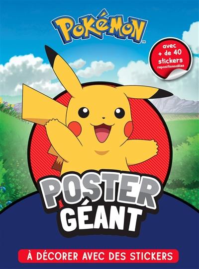 Pokémon : poster géant à décorer avec des stickers