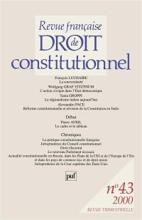 Revue française de droit constitutionnel, n° 43