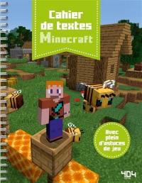 Minecraft : cahier de textes