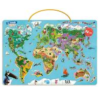 Ma carte du monde magnétique en puzzle : je découvre le monde avec Loup