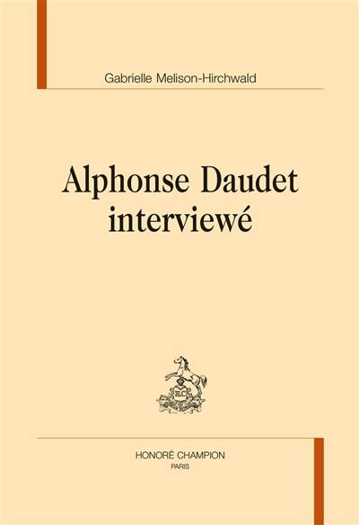 Alphonse Daudet interviewé