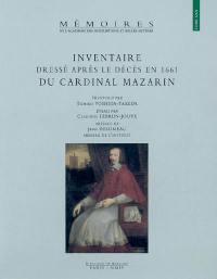 Inventaire dressé après le décès en 1661 du cardinal Mazarin