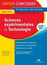 Sciences expérimentales et technologie : épreuve écrite d'admissibilité : nouveau concours 2011