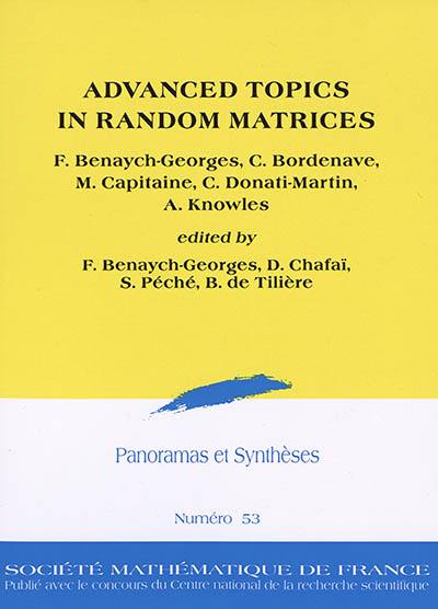 Panoramas et synthèses, n° 53. Advanced topics in random matrices