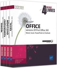 Microsoft Office versions 2019 et Office 365 : Word, Excel, PowerPoint et Outlook : coffret 4 livres