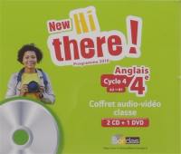 New Hi there ! anglais 4e, cycle 4, A2-B1 : coffret audio-vidéo classe, 2 CD + 1 DVD : programme 2016
