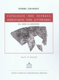 Catalogue des ostraca hiératiques non littéraires de Deîr el-Médînéh. Vol. 11. Nos 10124-10275