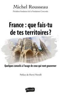 France, que fais-tu de tes territoires ? : quelques conseils à l'usage de ceux qui vont gouverner