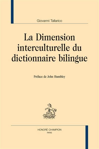 La dimension interculturelle du dictionnaire bilingue