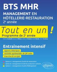 BTS MHR, management en hôtellerie-restauration, 2e année : tout en un, programme de 2e année : entraînement intensif