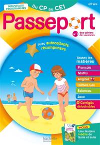 Passeport du CP au CE1, 6-7 ans : toutes les matières : nouveaux programmes