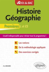 Histoire géographie, premières L et ES