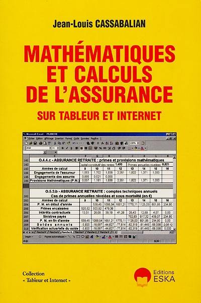 Mathématiques et calculs de l'assurance sur tableur et Internet