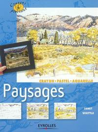Paysages : crayon, pastel, aquarelle