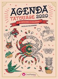 Agenda tatouage 2020 : 52 semaines à colorier