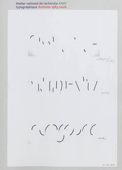 Atelier national de recherche typographique, ANRT : archives 1985-2006