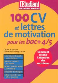 100 CV et lettres de motivation pour les bac + 4-5
