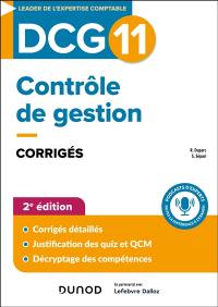 DCG 11, contrôle de gestion : corrigés