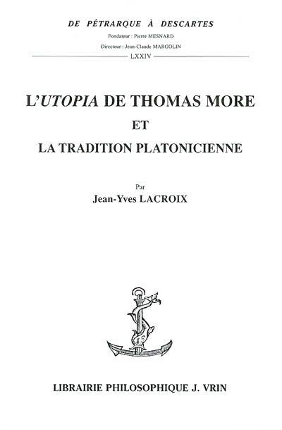 L'Utopia de Thomas More et la tradition platonicienne
