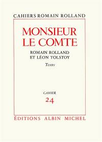 Monsieur le Comte : Romain Rolland et Léon Tolstoï