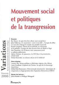 Variations, n° 1 (2006). Mouvement social et politiques de la transgression