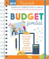 Budget familial 2018-2019 : agenda de comptes pour la famille : 16 mois, de septembre 2018 à décembre 2019