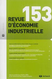 Revue d'économie industrielle, n° 153