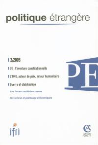 Politique étrangère, n° 2 (2005). UE : l'aventure constitutionnelle