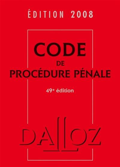 Code de procédure pénale 2008