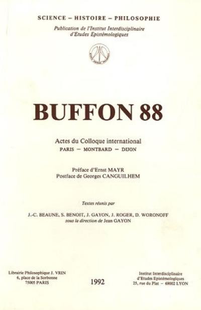 Buffon 88 : actes