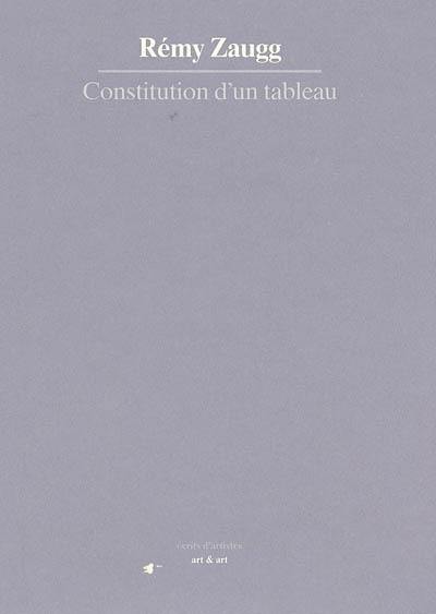 Constitution d'un tableau : journal, 1963-1968