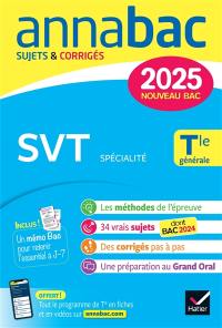 SVT spécialité terminale générale : nouveau bac 2025
