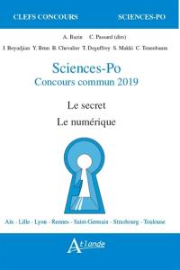 Sciences-Po, concours commun 2019 : le secret, le numérique
