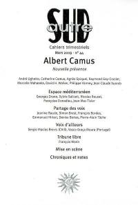 Autre Sud, n° 44. Albert Camus : nouvelle présence