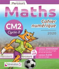 Cahier numérique : maths CM2, cycle 3 : clé USB